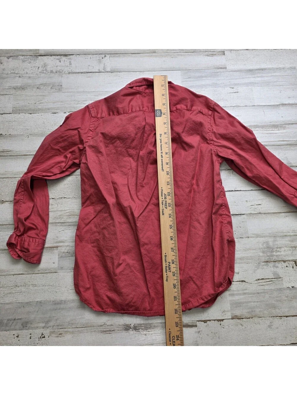 Polo Ralph Lauren Boys SM (8) Solid Red Long Sleeve Button-Up Preppy Shirt